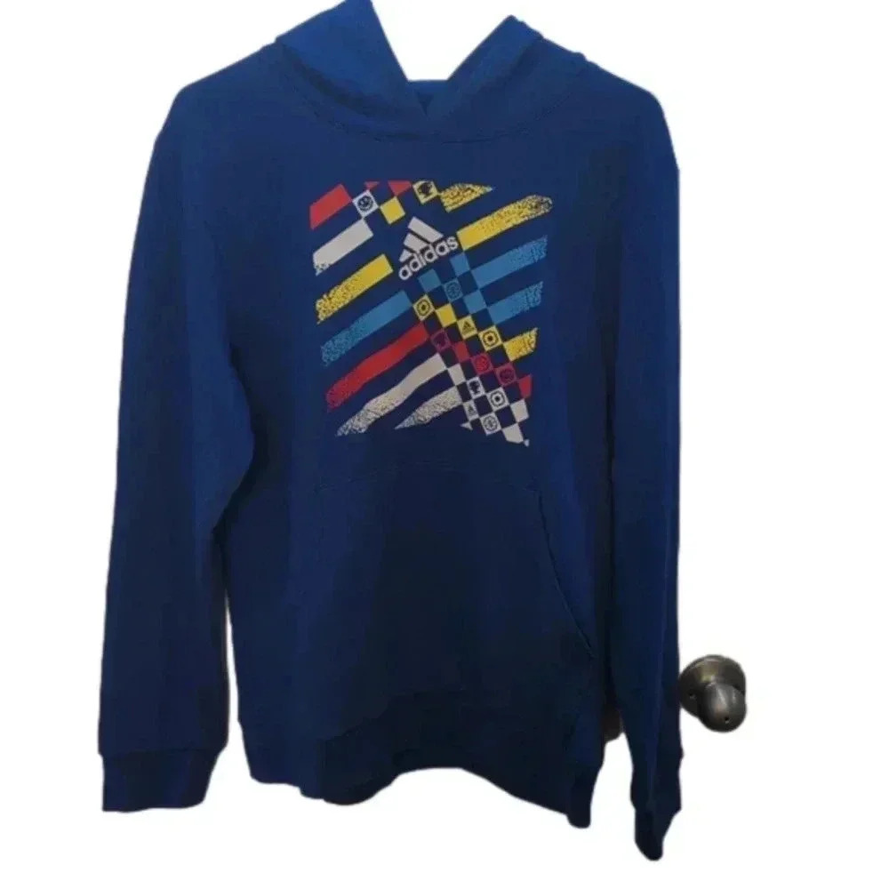 ADIDAS boys game on graphic hoodie